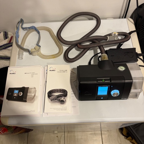 ResMed Other - ResMed AirSense 10 CPAP Machine Modem with Humidifier and ClimateLine Tube -READ